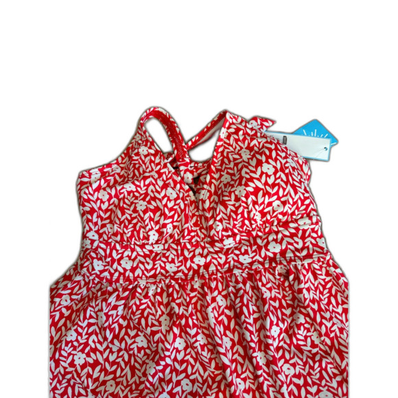 NWT Draper James Summer Picnic X-Back Peplum Tankini Top Red Size Large - Picture 6 of 7